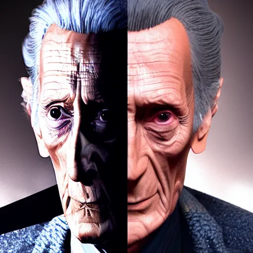 Prompt: Peter Cushing as the 10th Doctor, realistic digital at 4k - n 6