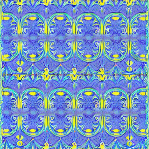 Image similar to a beautiful, symmetric pattern by andy warhol, blue color scheme, cyan colors, gold highlights, ultra high details, triade color scheme, # 2 2 3 3 e 6