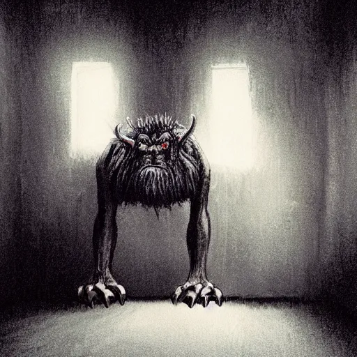 Prompt: the beast under your bed, in your closet, in your head.