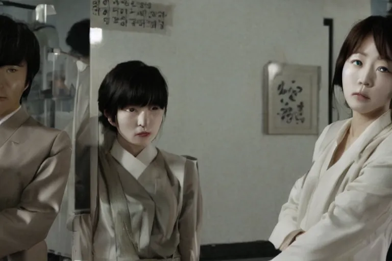 Prompt: korean film still from korean adaptation of Bakemonogatari (2009)