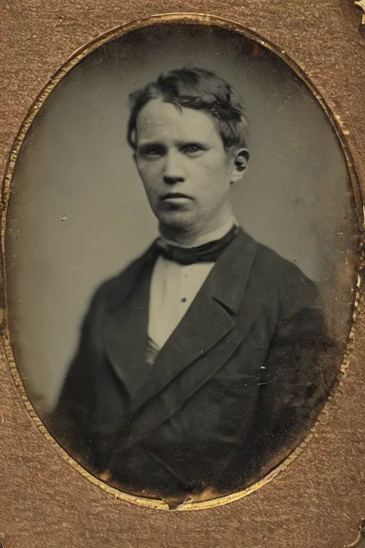 Image similar to a tintype photograph of a Cyclops