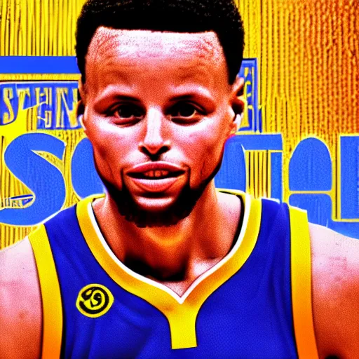 Prompt: super rare Stephen Curry basketball card, highly detailed face, ultra quality 4k, hyper realistic, epic, artistic