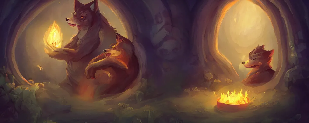 Fire wolf by LunnaHowell -- Fur Affinity [dot] net