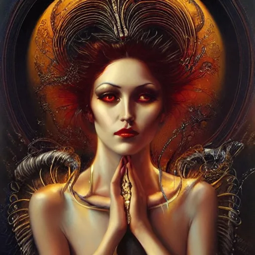 Image similar to the goddess of love, by karol bak