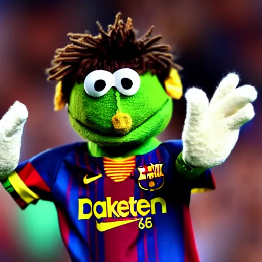 Prompt: Lionel Messi as a Muppet