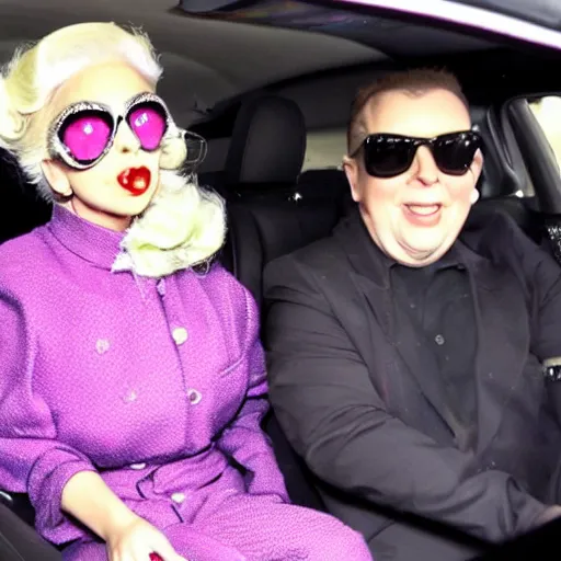 Prompt: lady gaga and judy garland carpool karaoke