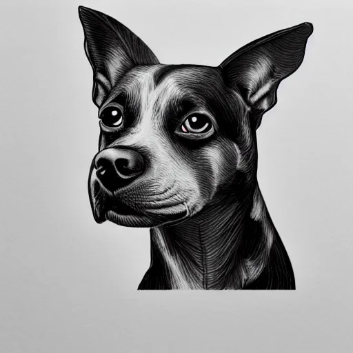 Prompt: dog, detailed, 4k, style of hydro74