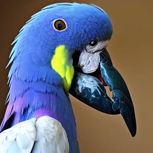 Image similar to albino rainbow hyacinth macaw