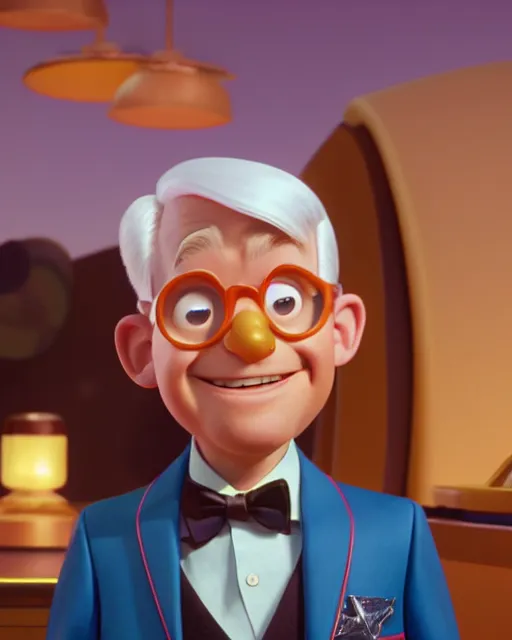 Prompt: disney pixar portrait 8 k photo of young steve martin as george jetson : : by weta, greg rutkowski, wlop, ilya kuvshinov, rossdraws, artgerm, annie leibovitz, rave, unreal engine, alphonse mucha : :