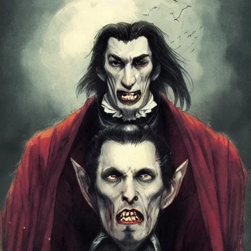 Image similar to dracula count high resolution, high quality, by jean - baptiste monge