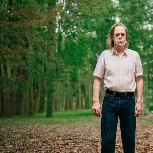 Image similar to portrait of steve buscemi with a mullet haircut, canon eos r 3, f / 1. 4, iso 2 0 0, 1 / 1 6 0 s, 8 k, raw, unedited, symmetrical balance, in - frame