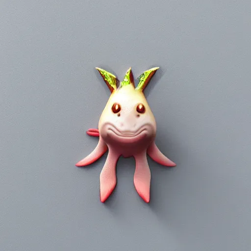 Image similar to an axolotl with a lightning bolt earring, trending on artstation