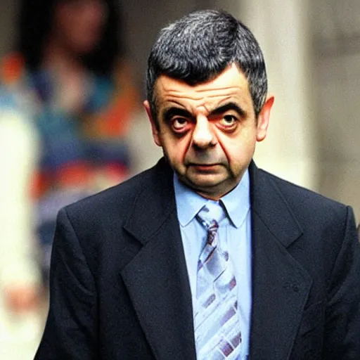 Image similar to rowan atkinson wearing a pandemic mask