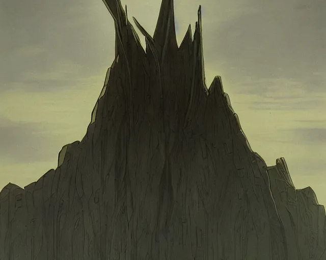 Prompt: An evil imposing tower, sc-fi, futuristic, matte painting, Moebius