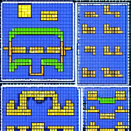 Image similar to sprite sheet for the terrain of a 2 d pixel game