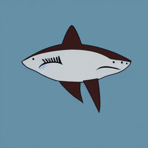 Prompt: shark portrait, monocle eye, illustration