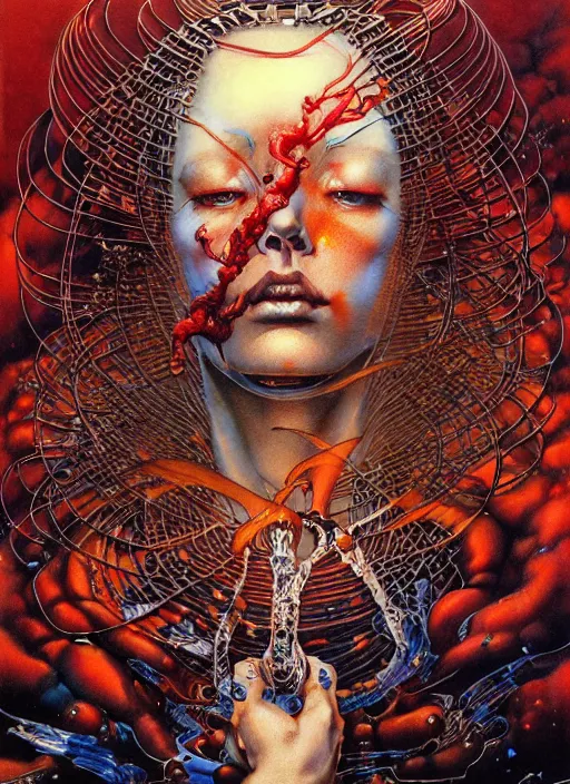 Prompt: detailed image of Poutine by Ayami Kojima, Amano, Karol Bak, Greg Hildebrandt, and Mark Brooks, rich deep colors. Beksinski painting, part by Adrian Ghenie and Gerhard Richter. art by Takato Yamamoto. masterpiece . intricate artwork by Tooth Wu and wlop and beeple, greg rutkowski, very coherent symmetrical artwork, cinematic, hyper realism, high detail, octane render, unreal engine, 8k, Vibrant colors, Smooth gradients, High contrast, depth of field. by Katsuhiro Otomo, full body character drawing, inspired by Evangeleon, clean ink detailed line drawing, intricate detail, extremely detailed. painting by Arthur Rackham, Eugene de Blaas, Frederic Leighton