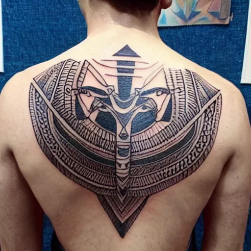 Anubis Nape Tattoo