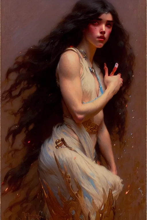 Image similar to billy eilish by gaston bussiere, bayard wu, greg rutkowski