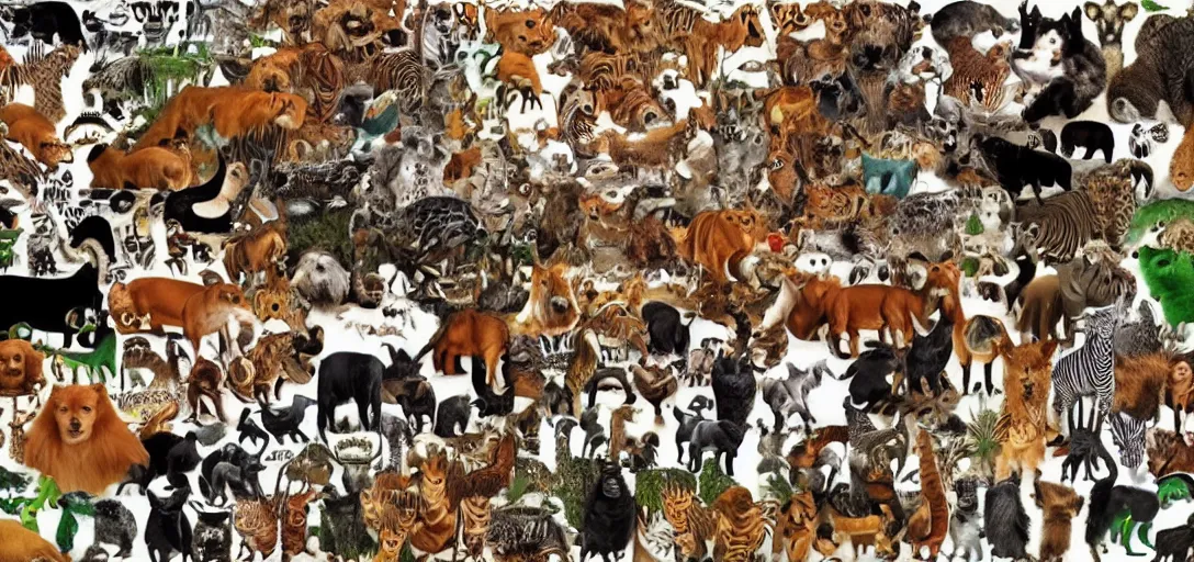 Image similar to all animals on earth fit in one picture