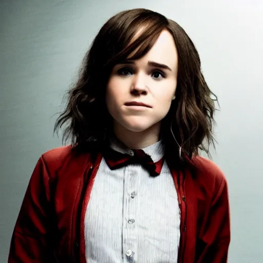 Prompt: Photo of Ellen Page as Hermonie Granger lookin hot