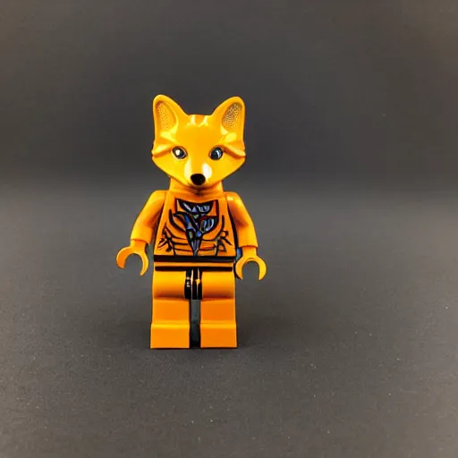 Prompt: lego fox minifigure