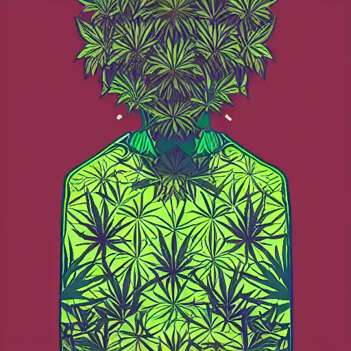 Image similar to Marijuana profile picture by Sachin Teng, symetrical, Organic Painting , Leaf Green, adidas, Green smoke, Impressive, Award Winning, Warm, Good Vibes, Positive, geometric shapes, energetic, intricate background, graffiti, street art:2 by Sachin Teng:4