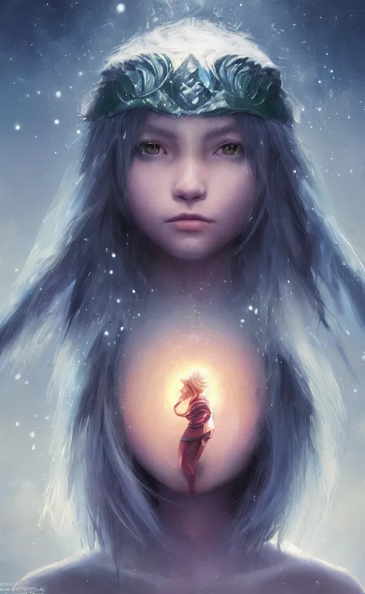 Image similar to a girl from final fantasy live action, the smurfs, evocative, mystical night, very very very very detailed, award winning, masterpiece digital painting by greg rutkowski, alex grey, artstation, 4 k wallpaper