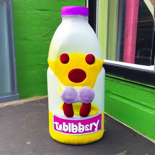 Prompt: teletubby milk bottle