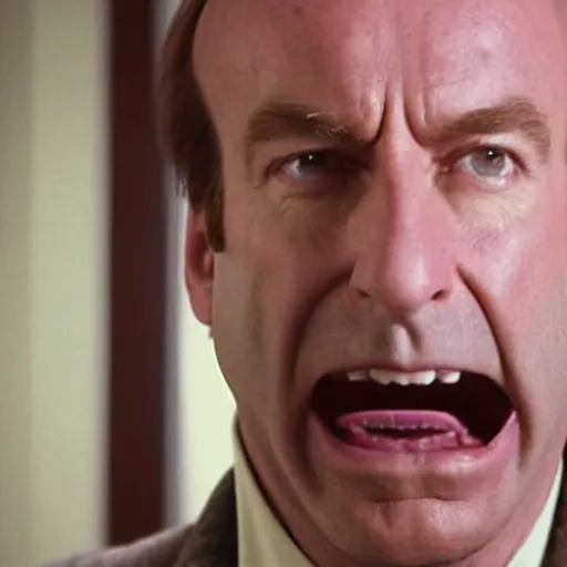 Prompt: A still of Saul Goodman in The Shining