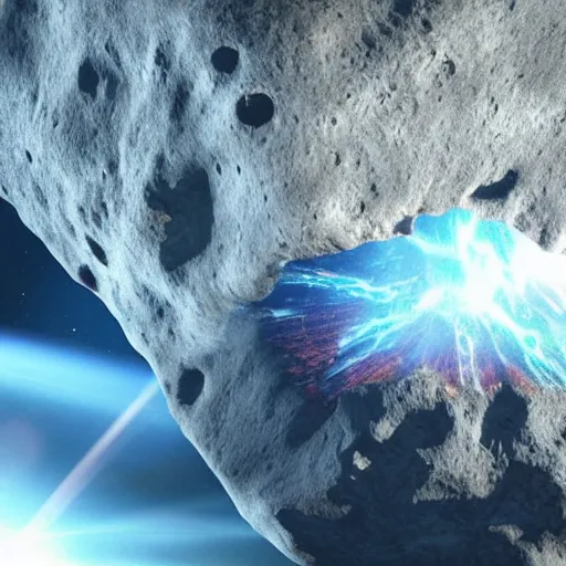 Image similar to Asteroid crashing into the earth, style of blockbuster movie
