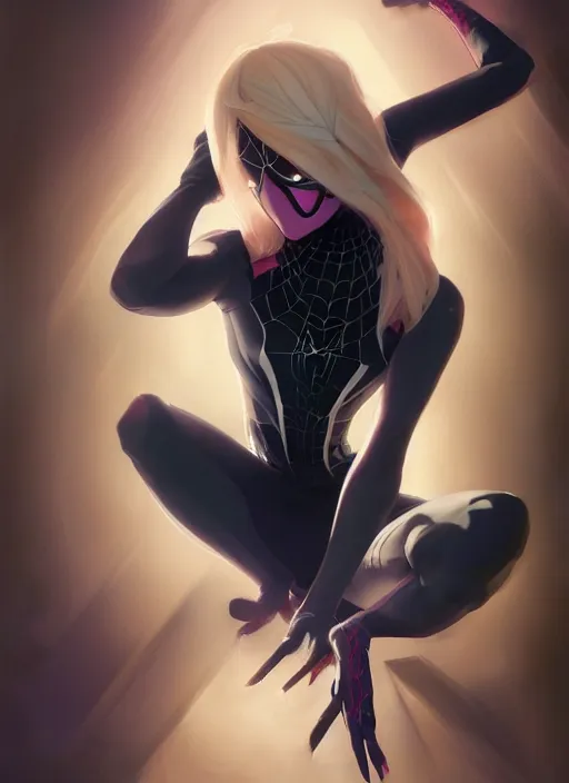 Prompt: ultra realistic illustration, spidergwen anime, intricate, elegant, highly detailed, digital painting, artstation, concept art, smooth, sharp focus, illustration, art by artgerm and greg rutkowski and alphonse mucha and wlop