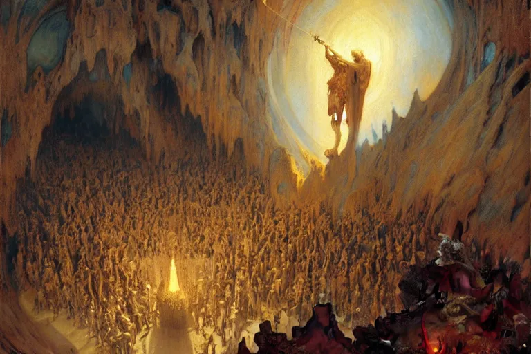 Image similar to the seventh circle of hell from dante's divine comedy. highly detailed painting by gaston bussiere, craig mullins, j. c. leyendecker 8 k