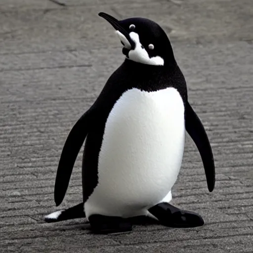 Prompt: cat - penguin hybrid