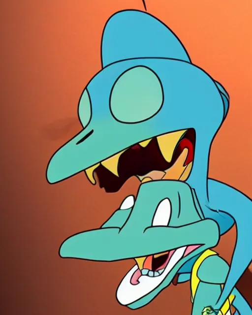 Image similar to perry the platypus as a xenomorph, movie still