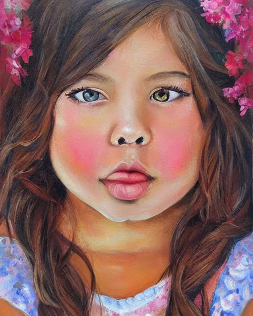 Image similar to beautiful plus size girl painting by lilia alvarado