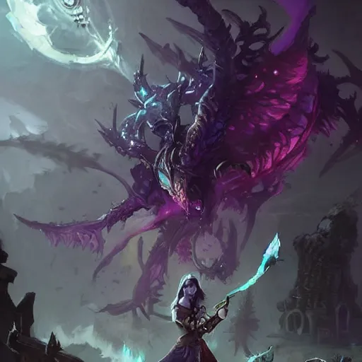 Image similar to violet dark eye magic spell, fantasy game art by greg rutkowski, fantasy rpg, league of legends