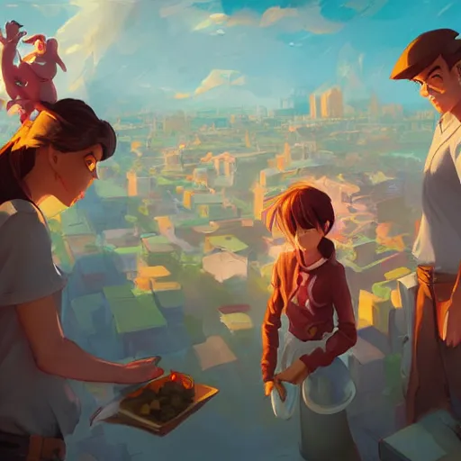 Prompt: hero world breakfast at tiffany's, behance hd by jesper ejsing, by rhads, makoto shinkai and lois van baarle, ilya kuvshinov, rossdraws global illumination