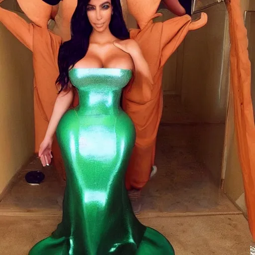 Prompt: Kim Kardashian as Ariel the Little Mermaid, cosplay