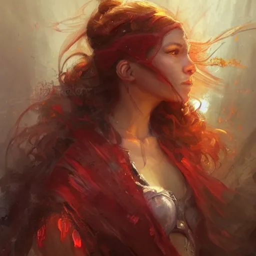 Image similar to a beautiful painting of a nord woman, by raymond swanland and jia ruan, featured on artstattion