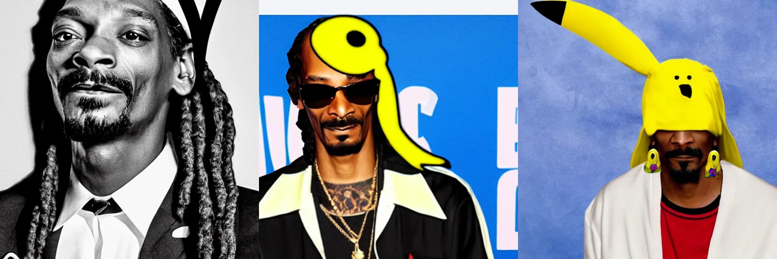 Prompt: snoop dogg as pikachu