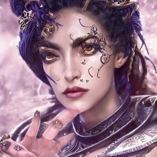 Image similar to photograph of jolyne kujoh, jojo's bizarre adventure live action, fantasy, intricate, elegant, highly detailed, artstation, concept art, matte, sharp focus, illustration, hearthstone, art by artgerm and greg rutkowski