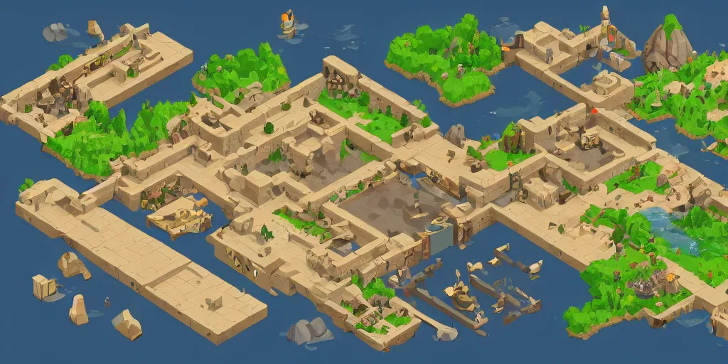 Image similar to A high detailed isometric vector art presenting an aerial view of a RPG room by Transistor, dofus, Bastion, pyre, hades, Patreon content, containing tables and walls, HD, straight lines, vector, grid, dnd map, map patreon, fantasy maps, foundry vtt, fantasy grounds, aerial view ,dungeondraft , tabletop, inkarnate, dugeondraft, roll20