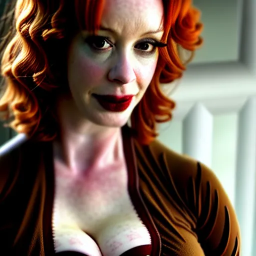 Prompt: photo of a christina hendricks as a vampire warrior, highly detailed, 8k, award winning