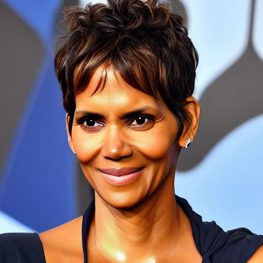 Prompt: halle berry as a blueberry