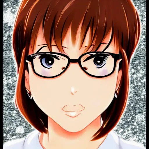 Image similar to anime velma closeup