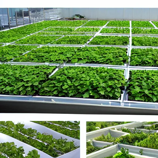 Image similar to vertical agriculture, square tiles, comic panels