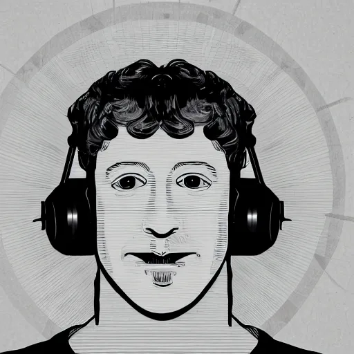 Prompt: Mark Zuckerberg in a UFO, digital art