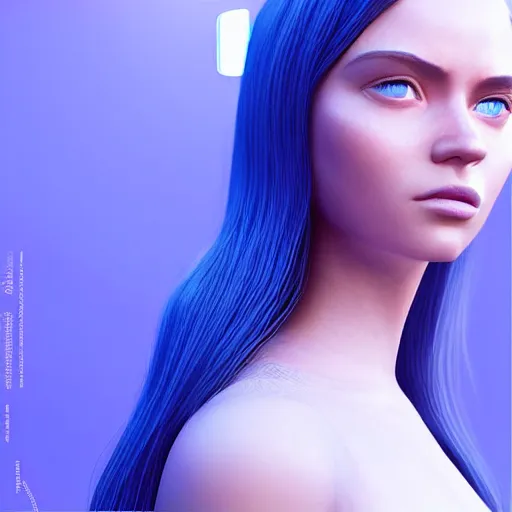 Prompt: “These 3D portraits are unbelievably realistic. unreal engine 5 RTX raytracing nvidia hairworks render of portrait of the most beautiful girl with blue eyes. futuristic. very high detailed. By Charli Amani. Photorealistic render”