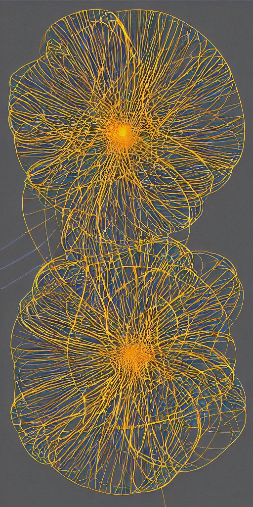 Prompt: peter de jong attractors and a human body